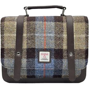 Ladies Messenger Bag with Adjustable Cross Body Strap,100% Harris Tweed & Vegan Leather, 8.6' x 8.4' x 2.7' in Saudi Arabia
