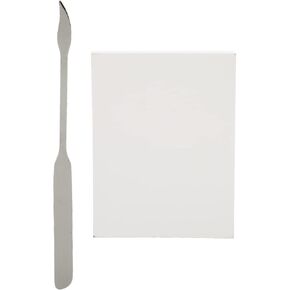 Disposable Nail Art Palette Makeup Mixing Paper Stainless Steel Sticker Large Size 3 x 3.9 Inch 50 Pieces for Nail Art Beauty Salon Manicure in Kuwait