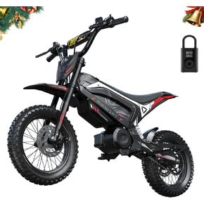 GTX1 Electric Dirt Bike for Teens Adults, 2000W Peak 14"/12" Fat Tire Electric Motorcycle 48V 21AH Battery E Bike Max 32MPH for All Terrains, Fit Age 13+ in Saudi Arabia
