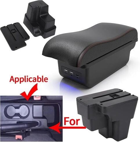 Fit for Kia STONIC Fit for Kia Rio lx Cerato car Center Console armrest Box Parts Storage Parts South America(A3 Black White NOUSB) in Saudi Arabia