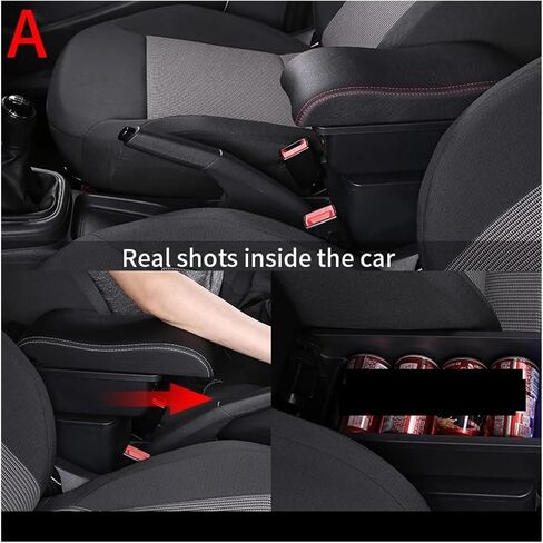 Fit for Kia STONIC Fit for Kia Rio lx Cerato car Center Console armrest Box Parts Storage Parts South America(A3 Black White NOUSB) in Saudi Arabia