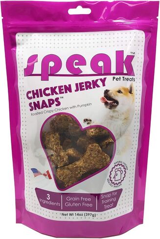 Speak Dog Beef Jerky Snaps, Natural Gluten Free Low Calorie Training Treat Snack with Sweet Potato, Perfect for Dogs, 14 Ounces in Saudi Arabia