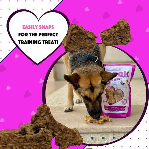 Speak Dog Beef Jerky Snaps, Natural Gluten Free Low Calorie Training Treat Snack with Sweet Potato, Perfect for Dogs, 14 Ounces in Saudi Arabia