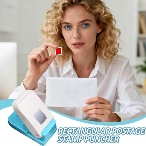 خرامة طوابع بريدية مستطيلة مقاس 1 × 0.8 بوصة، خرامة طوابع مستطيلة الشكل لصناعة القصاصات الورقية، مستلزمات صناعة البطاقات اليدوية اليدوية in Saudi Arabia