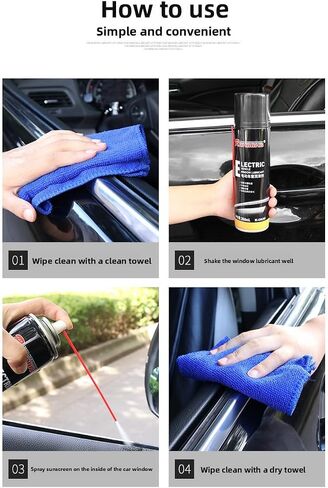 268ML Car Window Lubricant Spray - Stops Squeaking & Noise for Electric Windows, Sunroofs, Seals & Rubber Tracks, Cleans & Conditions, Anti-Stick Formula (1) in Saudi Arabia