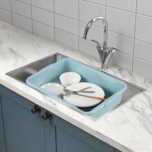 Commercial Bus Box, 4-Pack Plastic Bus Tubs, 13 L Capacity, Blue in Kuwait