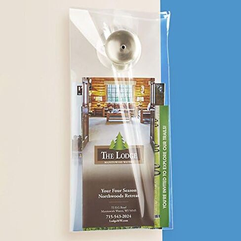 ULINE 50 Clear 6 x 12 DOORKNOB Poly Bags for Hanger Flyers, CATALOGS 1.5 Thick in Saudi Arabia