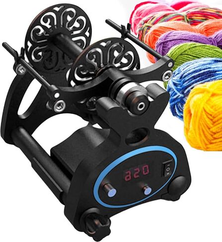 12V Electric Winding Machine, 800rpm Spinning Wheel for Wool, Adjustable Speed, Forward and Reverse, 120g / 240g Double Spool, for Wool, Silk, Fiber,C in Saudi Arabia