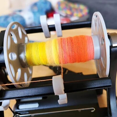 12V Electric Winding Machine, 800rpm Spinning Wheel for Wool, Adjustable Speed, Forward and Reverse, 120g / 240g Double Spool, for Wool, Silk, Fiber,C in Saudi Arabia
