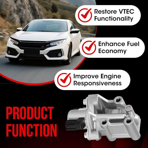 15810-RAA-A03 VTEC صمام بكرة الملف اللولبي مع مفتاح ضغط الزيت وحشية متوافق مع Honda Civic Acura RSX 2.0L Accord CR-V Element 2.4L استبدال #15810-PNE-G01 15810-PPA-A01 917-224 in Kuwait
