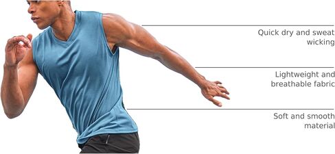 COOFANDY Men's 3 Pack Workout Tank Tops Gym Sleeveless Shirts V Neck Bodybuilding Muscle Tee Shirt in Kuwait