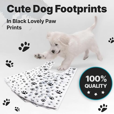 T Shirt Bags - Paw Print Bags - 1Thank You Bags - Shopping Bags Cat or Dog Paw Print Design in Kuwait