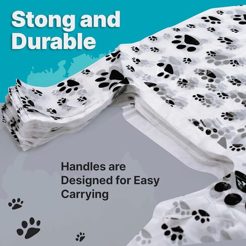 T Shirt Bags - Paw Print Bags - 1Thank You Bags - Shopping Bags Cat or Dog Paw Print Design in Kuwait