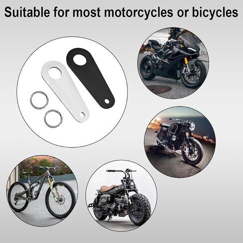 Motorcycle Bell Hanger, Good Luck Riding Motor Hanger with Split Ring, Metal Biker Bell Hanger Fits for Most Bells (Black, Style B, 2PCS) in Saudi Arabia