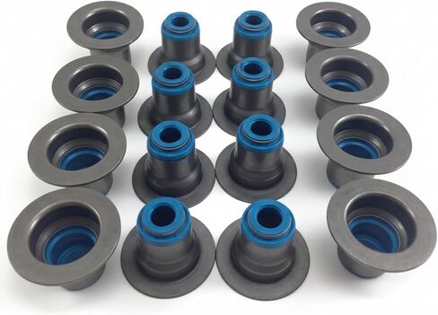 Valve Stem Seal - 16pcs Top Hat ValveStemSeal For GM LS1 LS3 LS6-313" x .500" Top Hat Intake Intake & Exhaust Metal Clad Valve Seals Replacement For 12482063 in Saudi Arabia