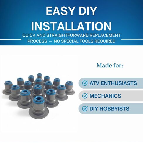 Valve Stem Seal - 16pcs Top Hat ValveStemSeal For GM LS1 LS3 LS6-313" x .500" Top Hat Intake Intake & Exhaust Metal Clad Valve Seals Replacement For 12482063 in Saudi Arabia