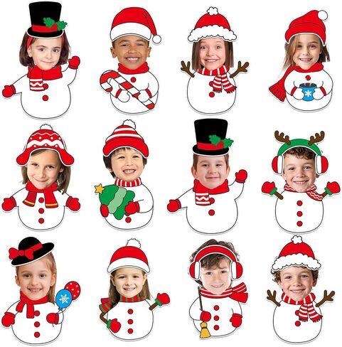 60pcs Christmas Theme Cutouts Snowman Bulletin Board Decorations Xmas Snowman Paper Cut-Outs Classroom Decor for Xmas Classroom DIY Craft Photo Wall Door Christmas Winter Party Supplies in Saudi Arabia