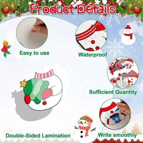 60pcs Christmas Theme Cutouts Snowman Bulletin Board Decorations Xmas Snowman Paper Cut-Outs Classroom Decor for Xmas Classroom DIY Craft Photo Wall Door Christmas Winter Party Supplies in Saudi Arabia