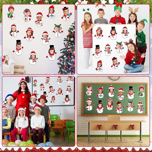 60pcs Christmas Theme Cutouts Snowman Bulletin Board Decorations Xmas Snowman Paper Cut-Outs Classroom Decor for Xmas Classroom DIY Craft Photo Wall Door Christmas Winter Party Supplies in Saudi Arabia