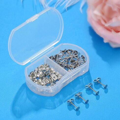أقراط بلاستيكية، 200 قطعة من الأقراط الشفافة للرياضة، أقراط بلاستيكية شفافة للرياضة، حلق سيليكون مسطح للاستخدام بنفسك in Kuwait