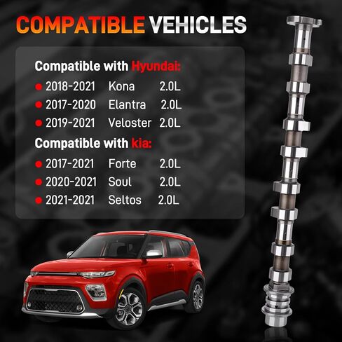 عمود الحدبات العادم 24200-2E074 متوافق مع Hyundai Elantra Veloster Kona، Kia Forte Soul Seltos 2017-2021 2.0L يستبدل 24200-2E084 in Kuwait
