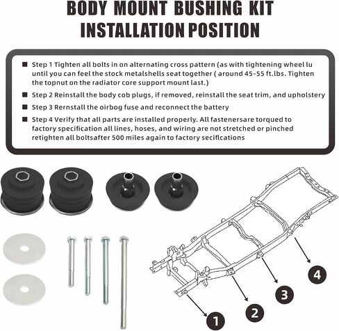 طقم جلبة تثبيت على الجسم لملحقات Ford F250 F350 Super Duty 08-16 2WD 4WD من البولي يوريثين تشتمل على أجهزة أكمام فولاذية KF04060BK (أحمر) in Kuwait
