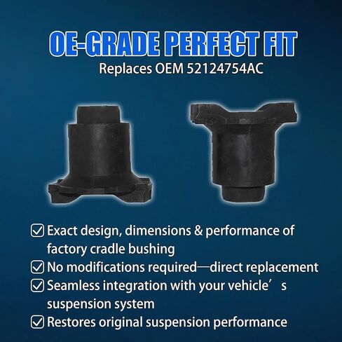 2PCS Suspension Cradle Rubber Bushing for Jee.p Grand Cherokee WK Dodge Durango, Replaces 52124754AC in Kuwait