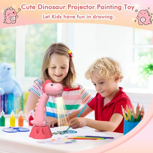 MFEESYOB Drawing Projector for Kids,Tracing and Drawing Projector with 96 Slide Cartoon Patterns and 12 Color Brushs,Smart Art Sketcher Projector for 3+ Year Old Girls & Boys（Pink） in Saudi Arabia