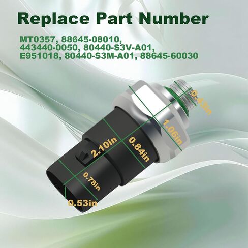 مستشعر مفتاح الضغط A/C متوافق مع Honda Accord Insight Odyssey Ridgeline Acura CL MDX TL Isuzu NPR Lexus IS300 Mazda 2 Toyota Avalon Camry Celica Corolla Echo استبدال # 88645-08010 in Kuwait
