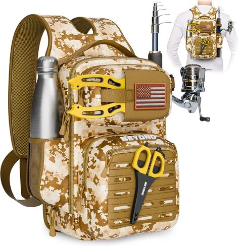 حقيبة ظهر Beyond Fishing Tackle - حقيبة تخزين الصيد التكتيكية Voyager - حقيبة خفيفة الوزن وصغيرة الحجم لصيد الأسماك in Kuwait