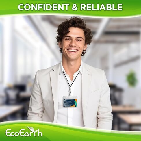 EcoEarth - إدراجات شارة الاسم - 2.25 × 3.5 بوصة، 280 بطاقة، 35 ورقة - عبوات بطاقات اسم فارغة قابلة للتخصيص للشارات - بطاقات قابلة للطباعة - ملصقات تعريف شخصية لطابعات الليزر وطابعات الحبر in Kuwait