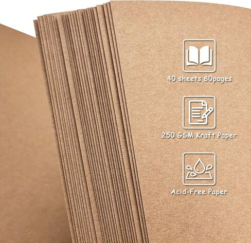 Scrapbook Album 10x10 Inch - Hardcover Kraft Paper Photo Album with 80 Pages, Memory Book for Wedding, Anniversary, Family, Christmas, Baby Shower, Ideal for Preserving Precious Moments in Saudi Arabia