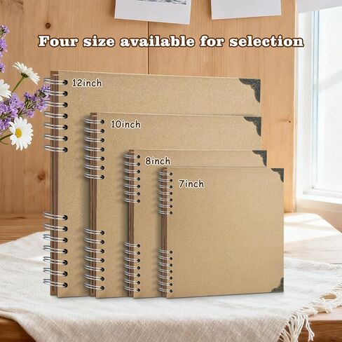 Scrapbook Album 10x10 Inch - Hardcover Kraft Paper Photo Album with 80 Pages, Memory Book for Wedding, Anniversary, Family, Christmas, Baby Shower, Ideal for Preserving Precious Moments in Saudi Arabia