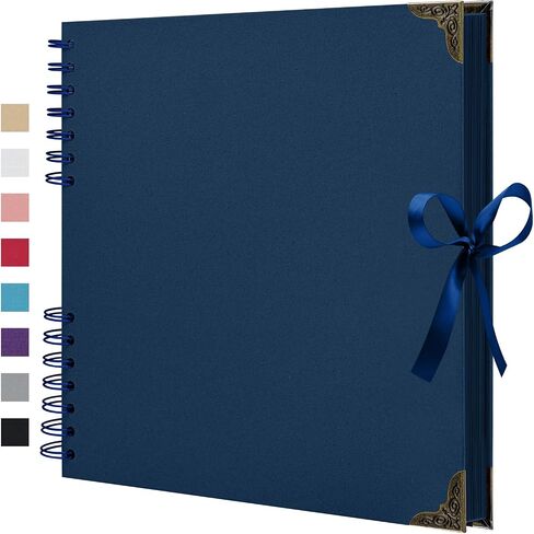 Scrapbook Album 10x10 Inch - Hardcover Kraft Paper Photo Album with 80 Pages, Memory Book for Wedding, Anniversary, Family, Christmas, Baby Shower, Ideal for Preserving Precious Moments in Saudi Arabia