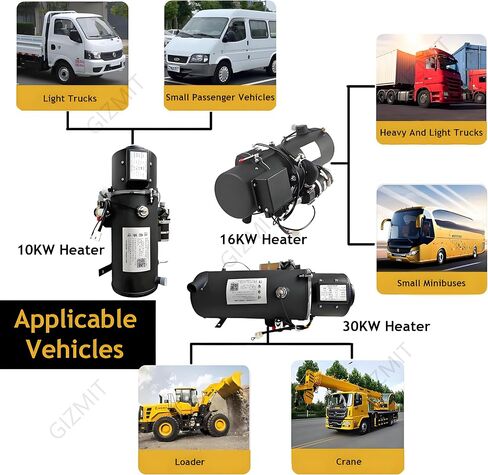 سخان مائي 10KW/16KW/30KW، سخان مياه ديزل، سخان الوقود السائل للشاحنات والحافلات الصغيرة وشاحنات التحميل 16KW12V in Saudi Arabia