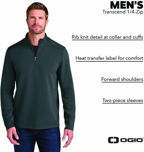 Ogio Transcend 1/4-zip OG861 ، ضباب أزرق ، كبير in Saudi Arabia