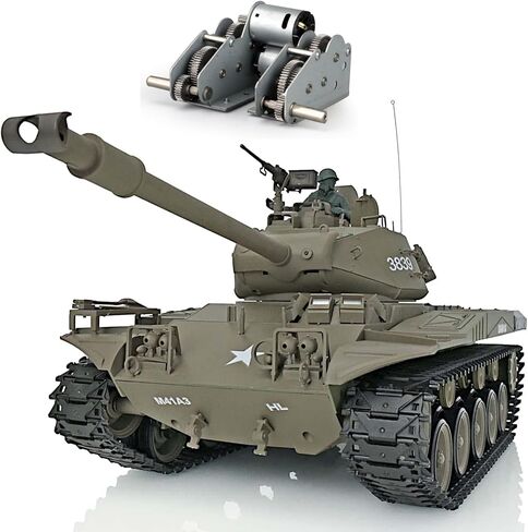 POCO DIVO Walker Bulldog M41A3 US Tank، 1/16 مقياس RTR RC مركبة عسكرية، Heng Long 3839 S Edition ترقية علبة التروس الفولاذية، Airsoft BB Battle Infrared IR Combat، دخان صوت ضوء الارتداد نموذج in Kuwait