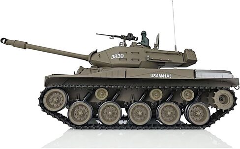 POCO DIVO Walker Bulldog M41A3 US Tank، 1/16 مقياس RTR RC مركبة عسكرية، Heng Long 3839 S Edition ترقية علبة التروس الفولاذية، Airsoft BB Battle Infrared IR Combat، دخان صوت ضوء الارتداد نموذج in Kuwait