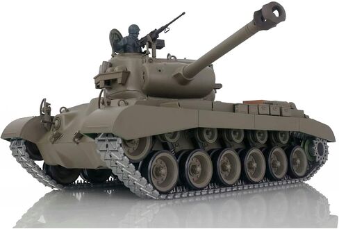 TOUCAN RC HOBBY 2.4Ghz Henglong 1/16 Scale 7.0 Plastic Ver M26 Pershing RTR RC Tank Model 3838 BB Airsoft That Shooting BB Bullets,US in Stock in Saudi Arabia