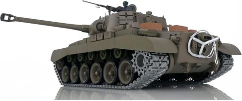 TOUCAN RC HOBBY 2.4Ghz Henglong 1/16 Scale 7.0 Plastic Ver M26 Pershing RTR RC Tank Model 3838 BB Airsoft That Shooting BB Bullets,US in Stock in Saudi Arabia