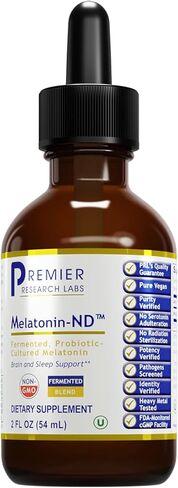 Premier Research Labs Melatonin-ND - Fermented Melatonin - Immunity Supplement - Probiotic-Cultured Melatonin - Liquid Melatonin - Pure Vegan - Organic Ingredients - 2 fl oz - 54 Servings in Saudi Arabia