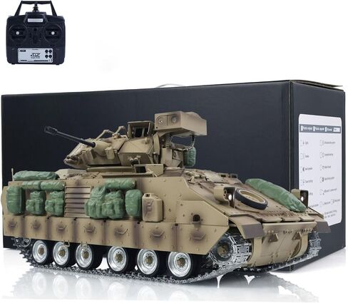 TOUCAN RC HOBBY Tongde 1/16 RC Tanks M2A2 Bradley Infrared Barrel Recoil Electric Toy Model No BB Shooting Function,US in Stock in Saudi Arabia