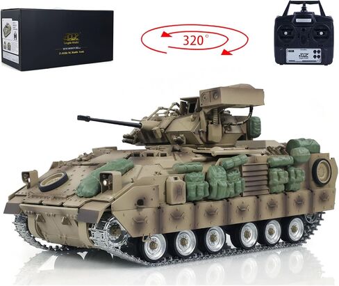 TOUCAN RC HOBBY Tongde 1/16 RC Tanks M2A2 Bradley Infrared Barrel Recoil Electric Toy Model No BB Shooting Function,US in Stock in Saudi Arabia