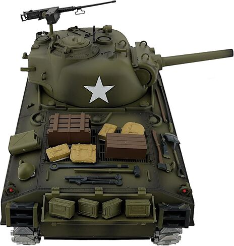 POCO DIVO Sherman M4A3 دبابة الجيش الأمريكي، نموذج عسكري 1/16 RTR RC، إصدار Heng Long 3898 MS ترقية عجلة معدنية ذات مسار ضرس معدني، قتال Airsoft Battle بالأشعة تحت الحمراء، ارتداد صوت الدخان والضوء in Kuwait