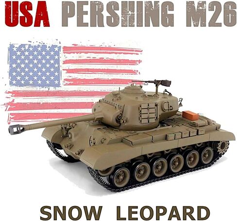 POCO DIVO Snow Leopard M26 Pershing US Tank، 1/16 RTR RC مركبة قتال مدرعة، Heng Long 3838 S Edition الإصدار الأساسي، Airsoft Battle Infrared Combat، صوت دخان خفيف ارتداد نموذج عسكري in Kuwait