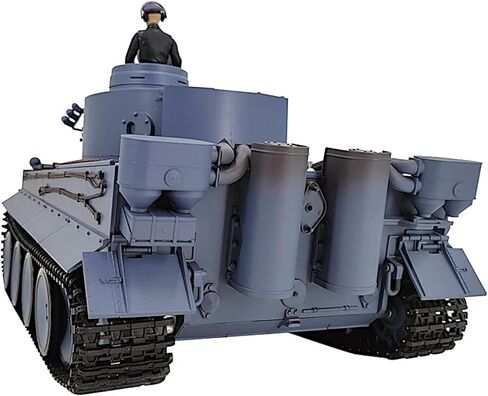 POCO DIVO German Tiger 1 WWII Tank، 1/16 War Panzer RTR RC مركبة مدرعة، Heng Long 3818 S Edition ترقية التروس الفولاذية، Airsoft BB Battle Infrared IR Combat، صوت دخان خفيف ارتداد نموذج عسكري in Kuwait