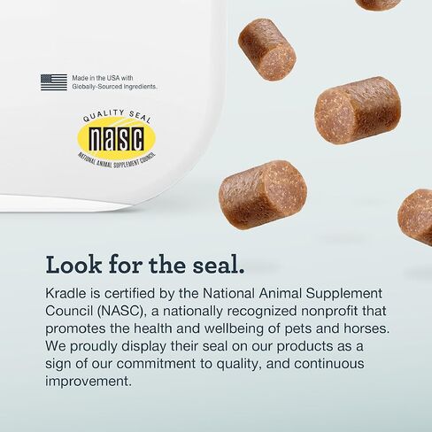 مضغ كرادل اليومي المهدئ، دعم تخفيف التوتر للكلاب (75 مضغ ناعم) | نكهة الدجاج | يساعد على التهدئة من قلق الانفصال والرعد والألعاب النارية وركوب السيارات | لجميع سلالات الكلاب وأحجامها in Kuwait