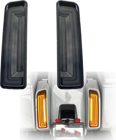 أضواء خلفية LED على شكل نفق لنماذج Harley 2023.5-up CVO، إشارة الانعطاف الكهرمانية لفرامل التشغيل Harley New Touring 2024-later Street Glide، ملحقات Road Glide (عدسة مدخنة) in Kuwait