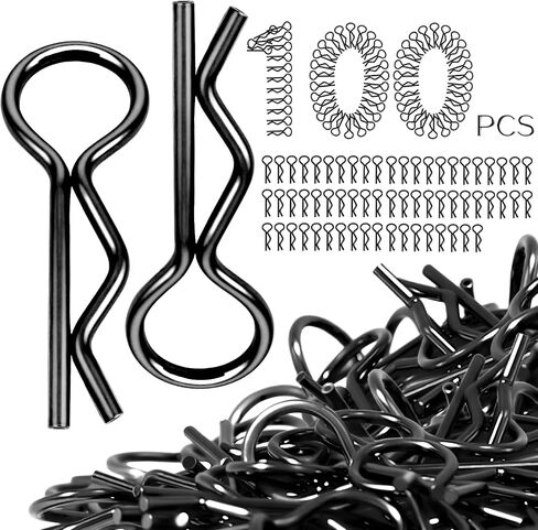 مشابك جسم السيارة RC مقاس 1.0 مم، مشابك سحب ومشابك للجسم (10 عبوات)، مشابك جسم مطاطية ومعدنية لـ Arrma 1/10 Granite/Senton Boost، Traxxas 1/12 1/14 1/16 مقياس RC الزاحف، مشبك ثابت (أسود) in Kuwait