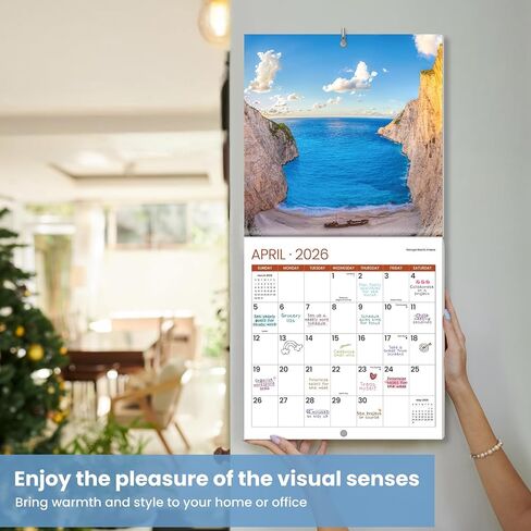 2026 Calendar, Pathways/Trail Monthly Wall Calendar 2026 Runs from Nov 2025 – Dec 2026, Hanging Wall Calendar, 11.6" x 24"Opened, Full Page Layout for Organizing, Perfect Present in Saudi Arabia